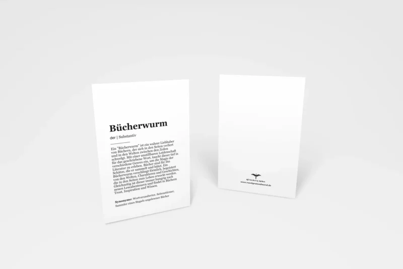 Definitionskarte „Bücherwurm“ - A6 Karte – Bild 3