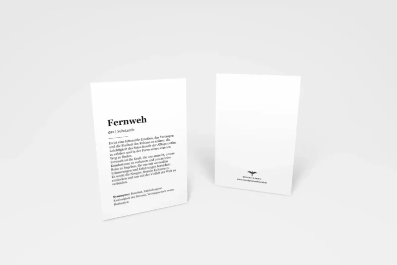 Definitionskarte „Fernweh“ - A6 – Bild 3