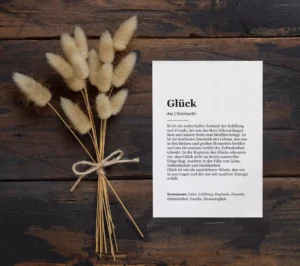 Definitionskarte „Glück“ - A6