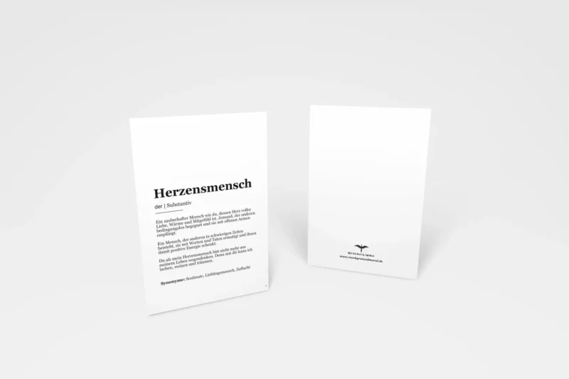 Definitionskarte „Herzenmensch“ - A6 Karte – Bild 3