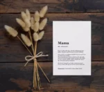 Definitionskarte „Mama“ - A6 Karte