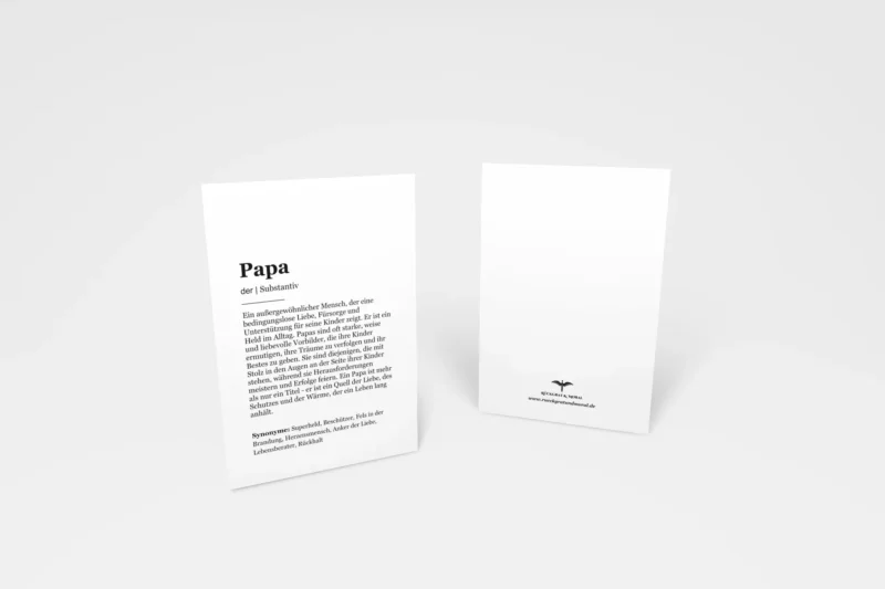 Definitionskarte „Papa“ - A6 Karte – Bild 2
