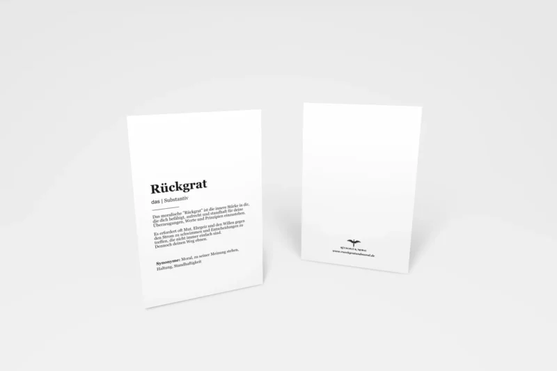 Definitionskarte „Rückgrat“ - A6 – Bild 2